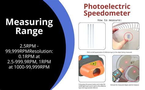 Real Instruments Handheld Non Contact Tachometer Laser Photo Tachometer ...