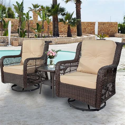 Kieperi Outdoor Swivel Patio Bistro Set with 2 Rocking India | Ubuy