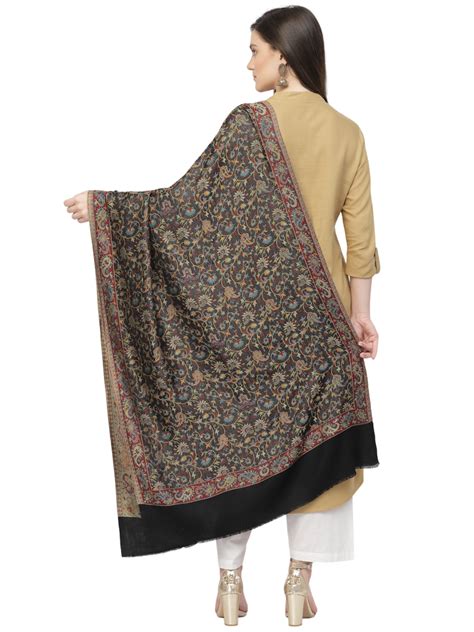 Anekaant Paisan Black & Multi Self Design Modal Stole