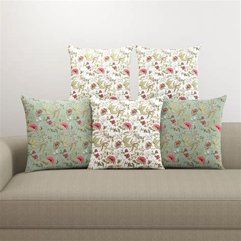 Cotton Cushion Covers for Sofa and Diwan Pillow Covers (Calicut & Set ...