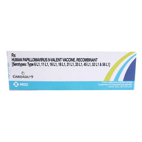 Gardasil 9 PFS Injection | Uses, Side Effects, Price | Apollo Pharmacy