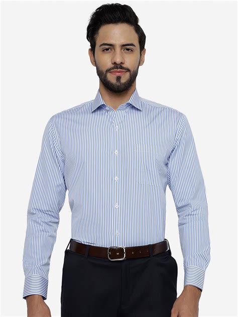 Buy JADE BLUE Striped Pure Cotton Formal Shirt - Shirts for Men 23569614 | Myntra