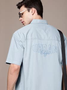 Roadster Men Self Design Casual Grey Shirt - Buy Roadster Men Self ...