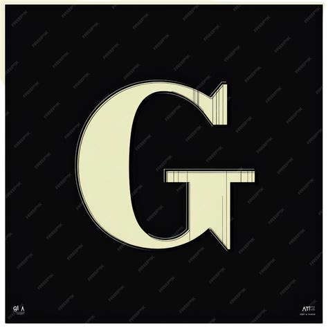 Capital Letter G in a Vintage Serif Font Black and Cream Typography ...