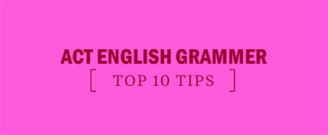 Image result for ACT Grammar Rules