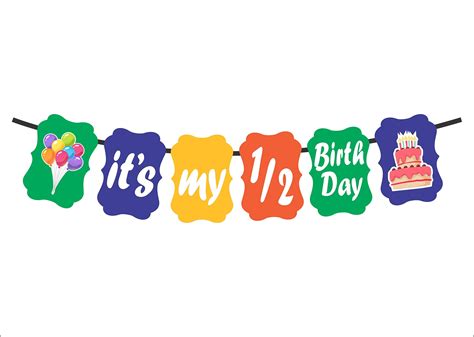 Festiko Half Birthday Party Decoration (It's My 1/2 Birthday Multi ...