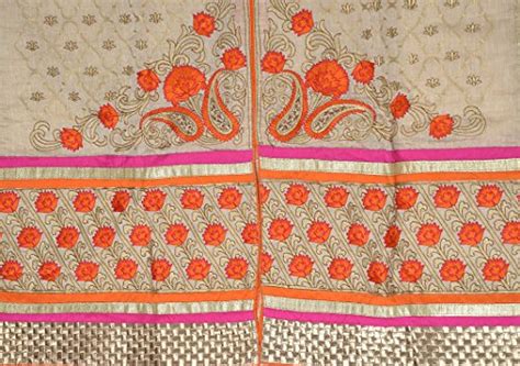 Buy You Women's Silk Semi Stitched Dress Material (SM0666000, Beige ...