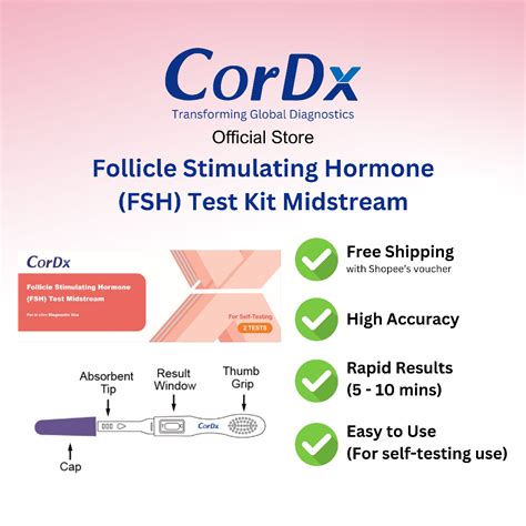 CorDx Follicle Stimulating Hormone (FSH) ART Self-Test Kit (1 Test/2 Tests) | Shopee Singapore