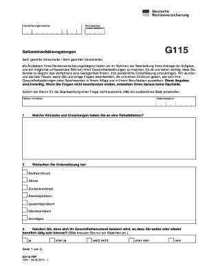 2013-2026 Formular DE G115 - Ausfüllen, Unterschreiben & Online Teilen ...