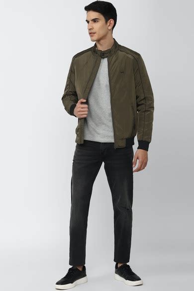 Buy Men Olive Solid Casual Jacket Online - 763962 | Peter England