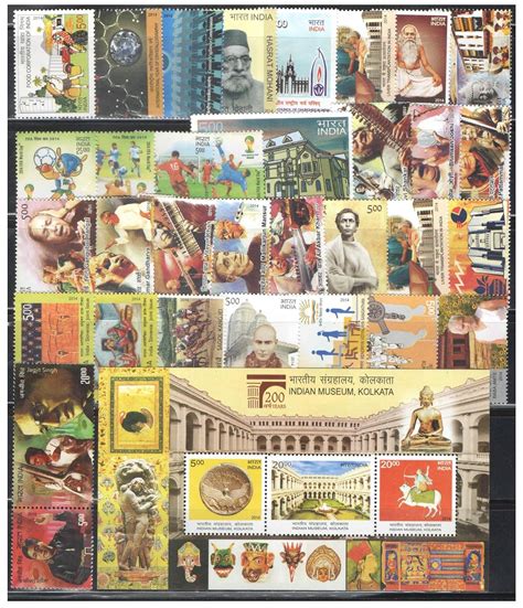India 2014 Year Pack (Full Complete Year Pack - Year Set) of 36 Postage ...