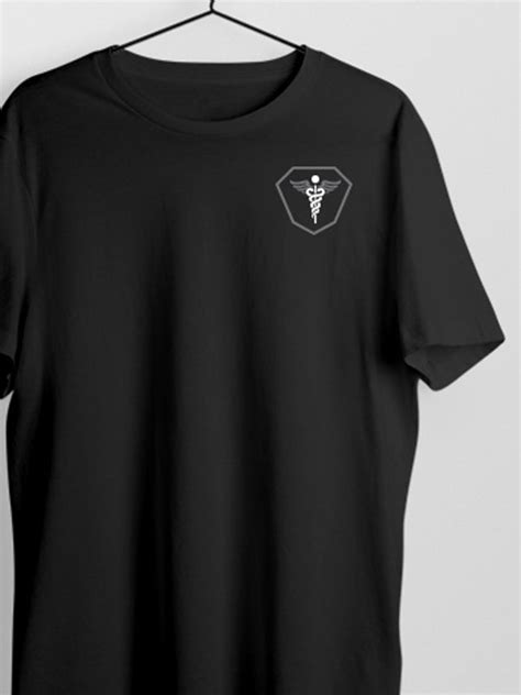 Caduceus Medicine Logo- Black Round Neck Medical T-shirt – GeekOTee