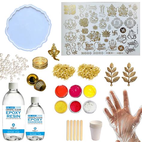 SS Art Land DIY Resin Art Pooja Thaali Making Kit with 200 Grams ...