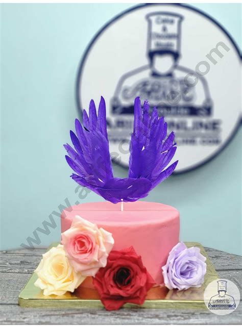 Home CAKE DECOR™ Wing Feather Topper For Cake Decorations - Purple ( 1 ...