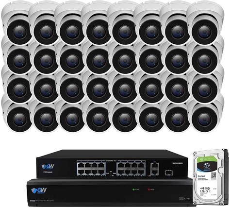 GW Security 32 Channel PoE NVR UltraHD 4K Smart AI Security Camera ...