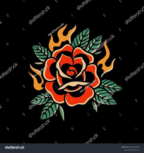 American Traditional Rose American Traditional Rose" Poster For Sale