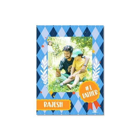 Number 1 Father Custom Photo Magnet – Riya Designs