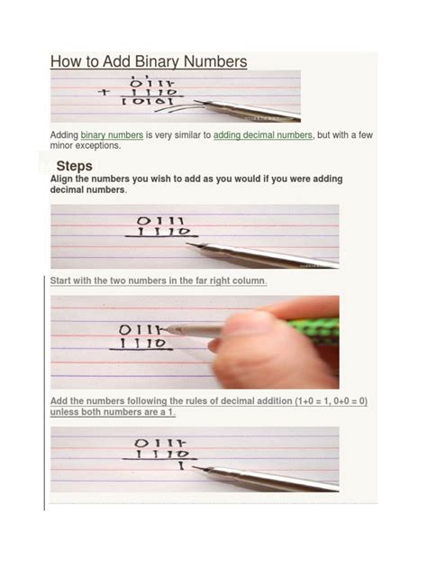 How to Add Decimal Binary Numbers 的图像结果