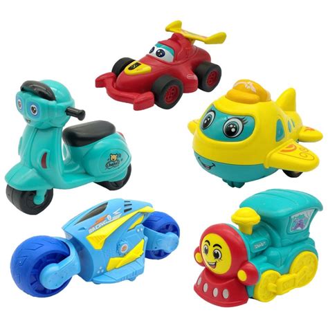 Adichai Fun Autos Unbreakable Bigger Size Pull Back Vehicles,Push and ...