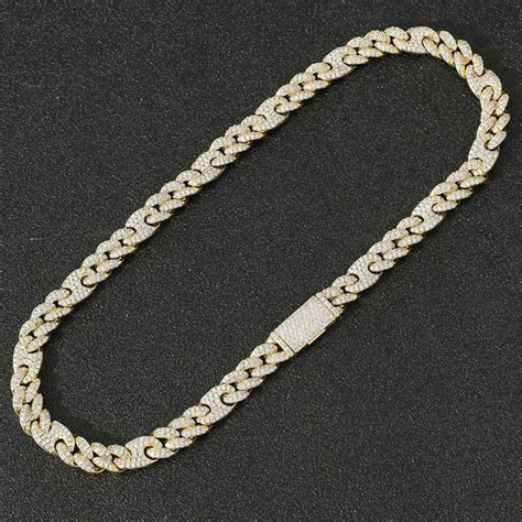 D Color Moissanite Diamond Hip Hop Men's Chain – Golakiya Export