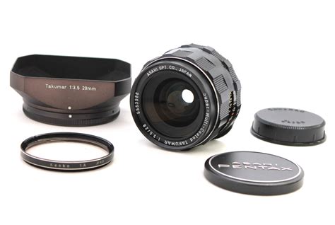 Pentax SMC Super-Multi-Coated Takumar 28mm F/3.5 M42 Lens with Hood ...