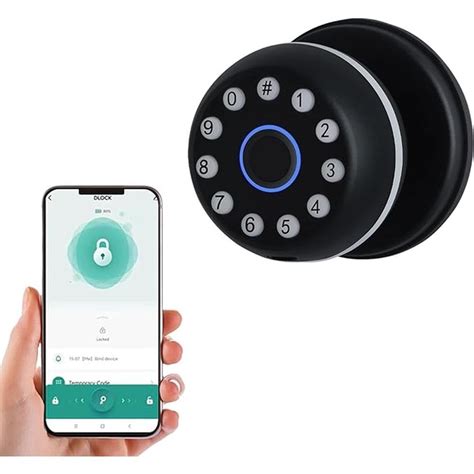 Smart Door Lock - 4-in-1 Keyless Entry Door Knob with Fingerprint, Key ...