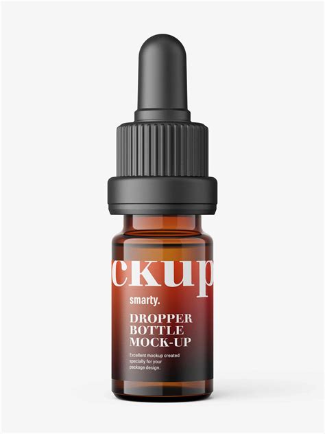 Amber dropper bottle mockup / 5ml - Mockups Design
