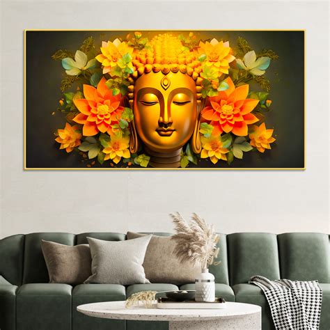 Spiritual Buddha Wall Painting on Canvas for Home & Office