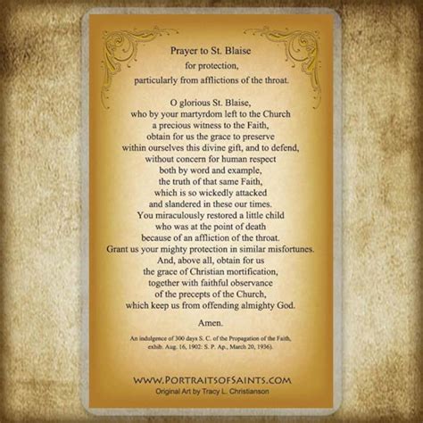 St. Blaise (blase) Holy Card/ Prayer Card - Etsy
