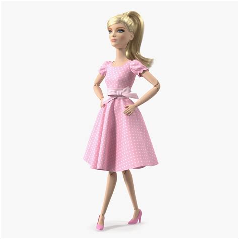 Barbie Doll in Pink Dress 3D Model $79 - .3ds .blend .c4d .fbx .max .ma ...