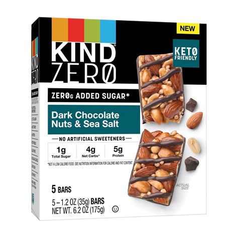 Kind Zero Added Sugar Bars Dark Chocolate Nuts And Sea | Desertcart Jamaica