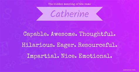 The hidden meaning of the name Catherine | Namious