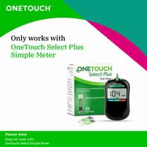Buy ONETOUCH SELECT PLUS TEST STRIPS | PACK OF 100 STRIPS WITH 50 ...