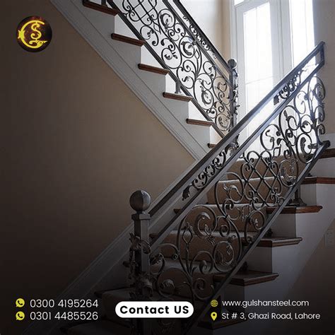 staircase handrail railing design - Gulshan Steels