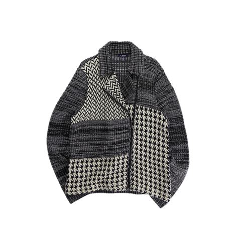 【FIFTY-FIFTY】CHAPS all-over pattern double riders knit jacket -8611- | cv