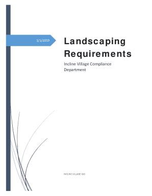 Fillable Online Landscaping Requirements. Incline Village Compliance ...
