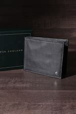Buy Men Black Textured Leather Wallet Online - 39710792 | Peter England
