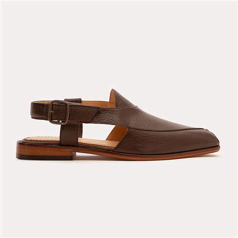 Peshauri Baandh | Choco Brown Milled Leather – Nauvab