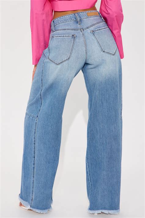 All The Best Womens Mid Rise Baggy Jeans - Medium Wash | Fashion Nova