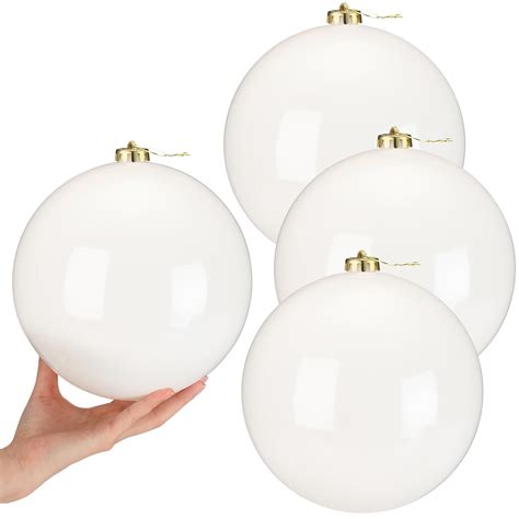 Amazon.com: Zubebe 4 Pcs Extra Large Christmas Ball Ornaments 8'' (200 ...