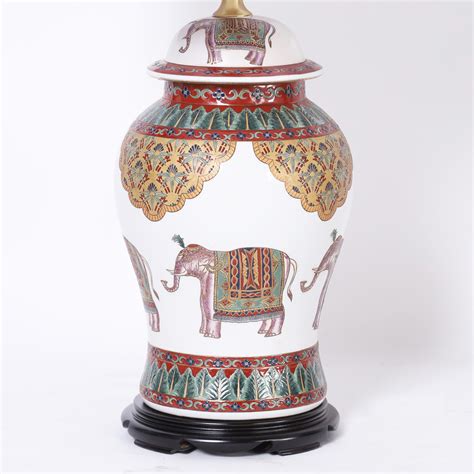 Pair of British Colonial Style Table Lamps with Elephants For Sale at ...