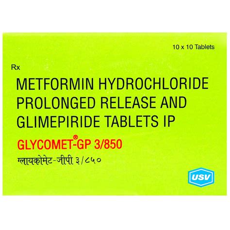 Glycomet GP 3/850 Tablet | Uses, Side Effects, Price | Apollo Pharmacy