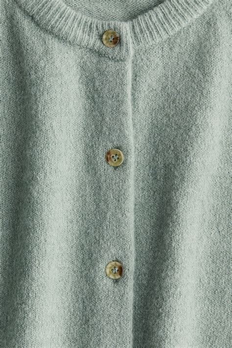 Knitted cardigan - Light dusty green - Ladies | H&M GB