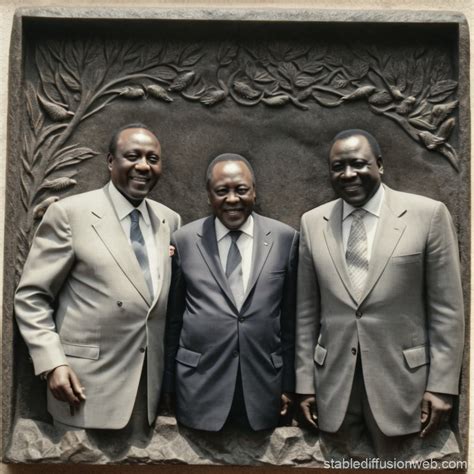 Bas relief sculpture of Kenyan leaders | Stable Diffusion Online