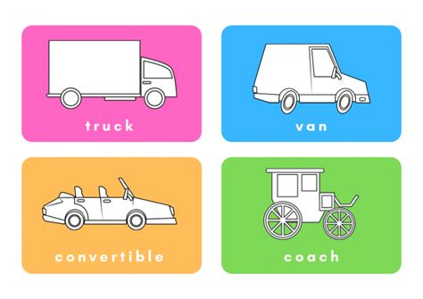 Transportation Flash Cards 的图像结果