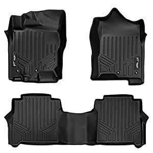 SMARTLINER Floor Mats Liner Set Black for Crew cab 2017-2019 Titan ...