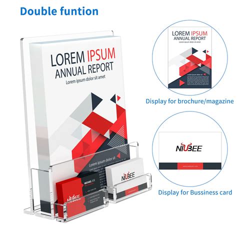 Snapklik.com : NIUBEE 2-Pack Acrylic Brochure Holder 8.511 Inches ...
