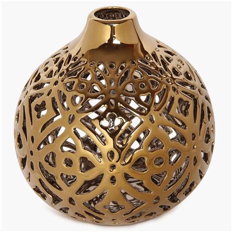 Buy Celestial Spherical Gold Vase from Home Centre at just INR 1295.0