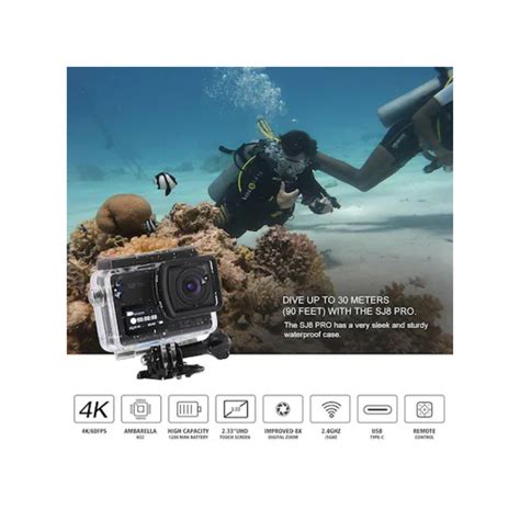 SJCAM SJ8 Pro 4K 60fps Waterproof Action Camera with Touch Screen ...
