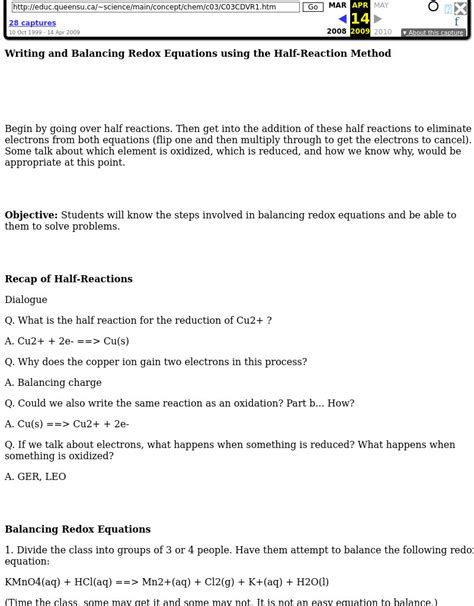 Solving Redox Equation Using Half-Life Method 的图像结果